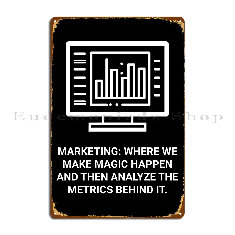 Funny Marketing Manager Metal Sign Cinema Decoration Wall Decor Wall Cave Create Tin Sign Poster