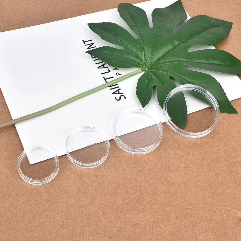 10/25Pcs 21/22/ 23/25/26/27/28/30/32/33/38/40/45mm Runde Lagerung Ring Kunststoff Boxen Klar Coining Halter Kapseln Fällen – Detail 3