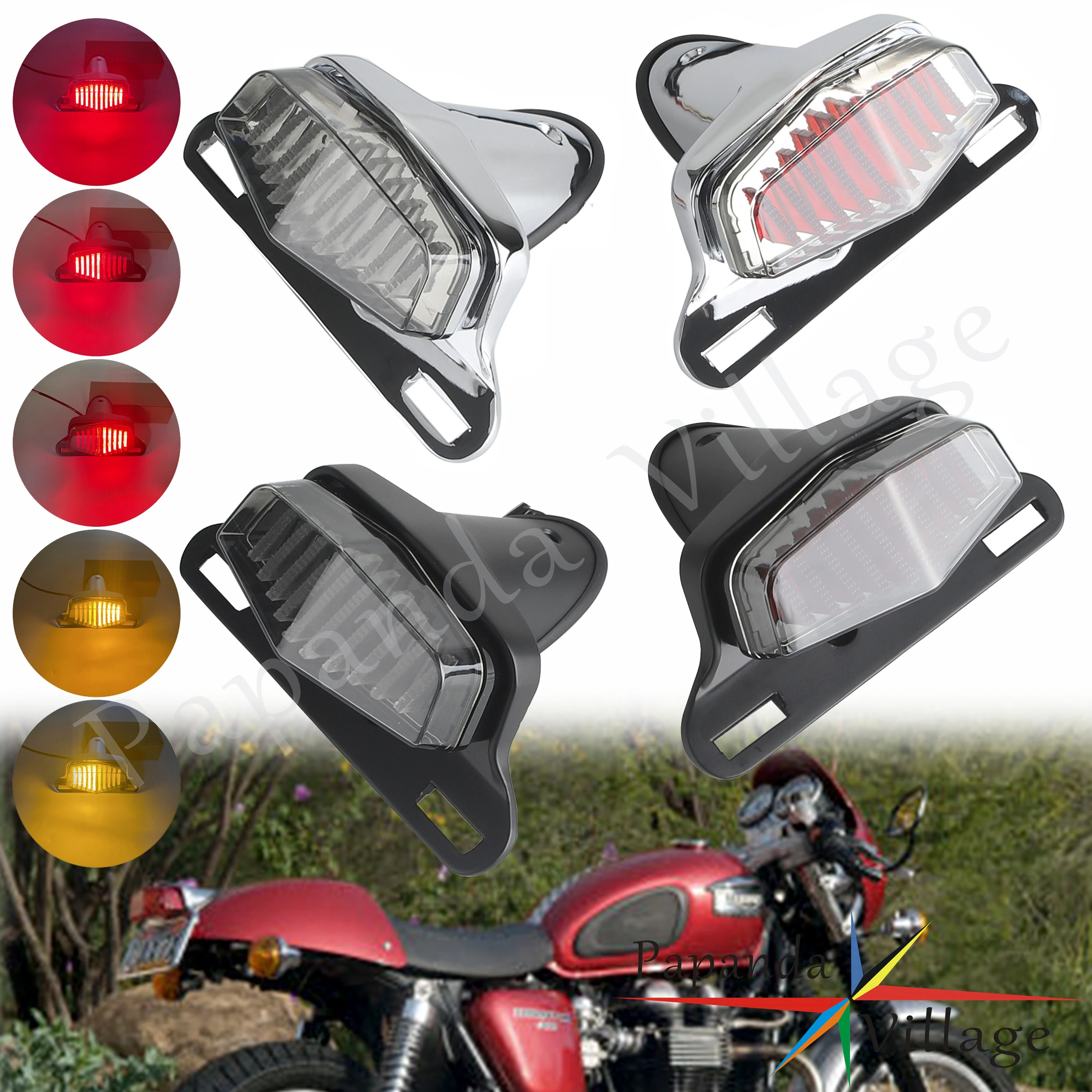 

Универсальный мотоцикл Lucas светодиодный интегрированный задний фонарь для Chopper Bobber Cafe Racer на заказ задний указатель поворота стоп-сигнал