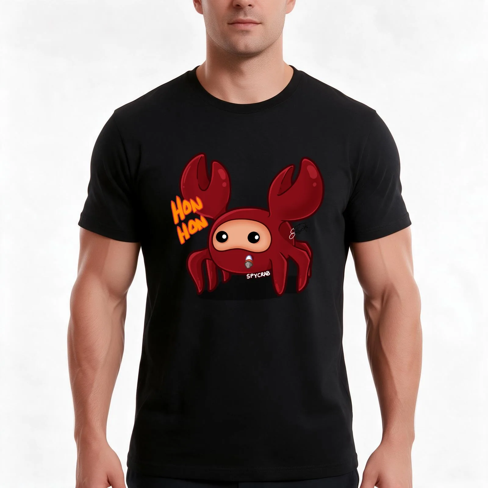 Copia de Endangered Spycrab T-Shirt, Summer Casual Cotton Tee, Oversized Streetwear Tops, Vintage Graphic Print, 100% Cotton