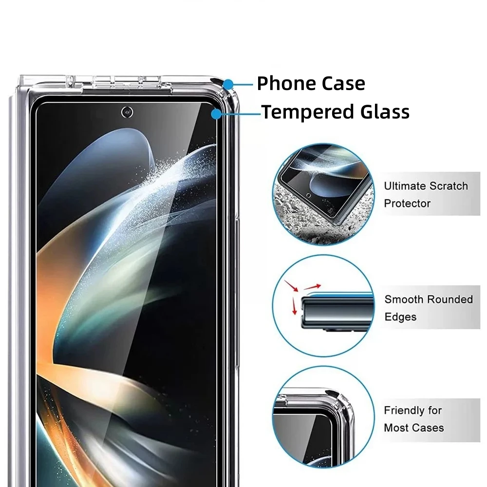 3PCS Tempered Glass For Samsung Galaxy Z Fold 5 4 3 HD Clear Premium Front Screen Protector For Samsung Z ZFold 6 5 Fold5 Film