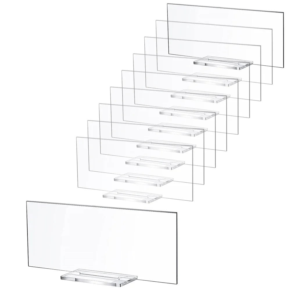 

10pcs Acrylic Sign Clear Place Blank Name Cards Wedding Table Numbers Seat Cards Reusable Seat Table Decoration Party