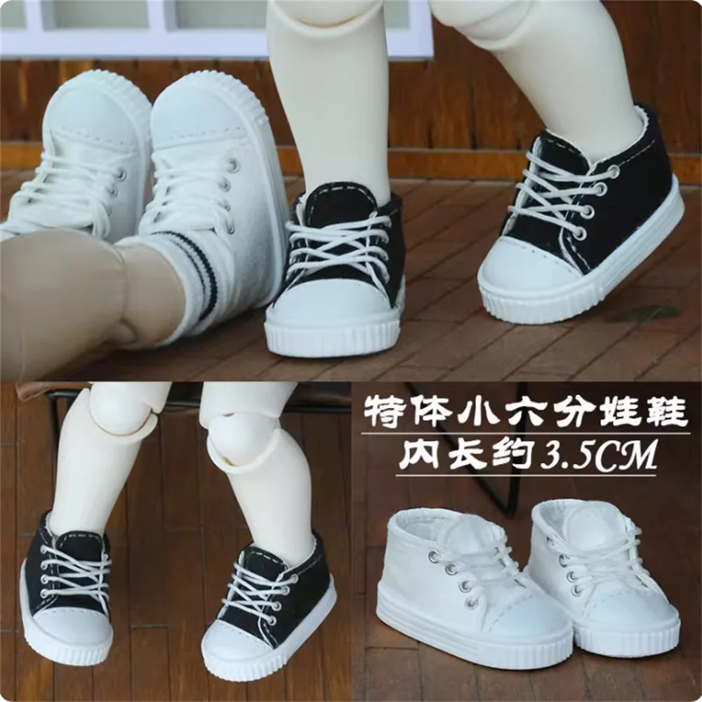 

3.5cm BJD Small 6 Points Doll Shoes Classic Fashion Trendy Canvas Shoes Boots Model Accessories In Stock