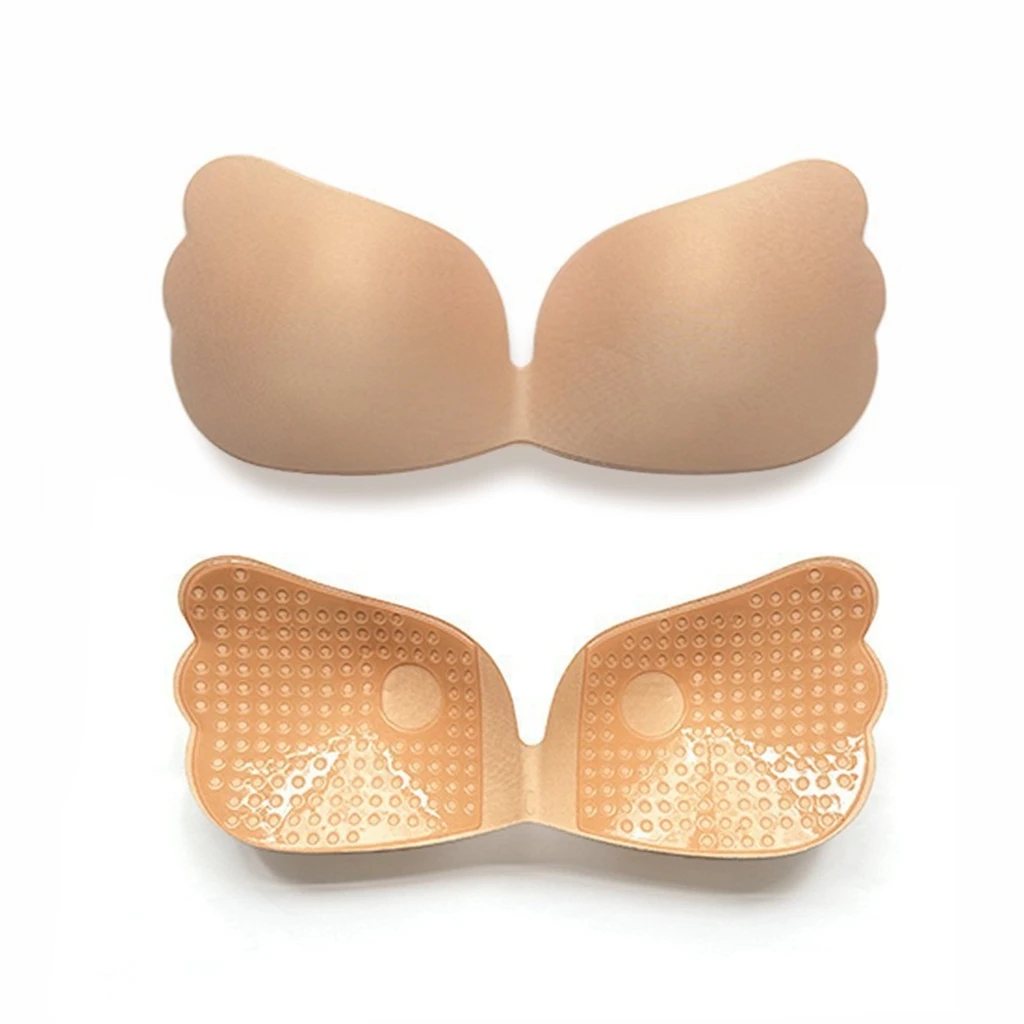 Sticky Bra for Women Backless Wedding Dress Silicone Plunge Deep U Neck Adhesive Bras Lift Boob Invisible Underwear Nipple Cover