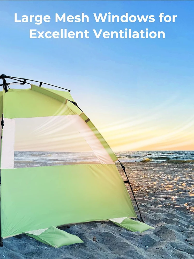 

Bla Glue Sunscreen Auatic Folding Outdoor Cam Beach Tent Qui Open Sand Beach Fiing Sunade Tent Waterproof