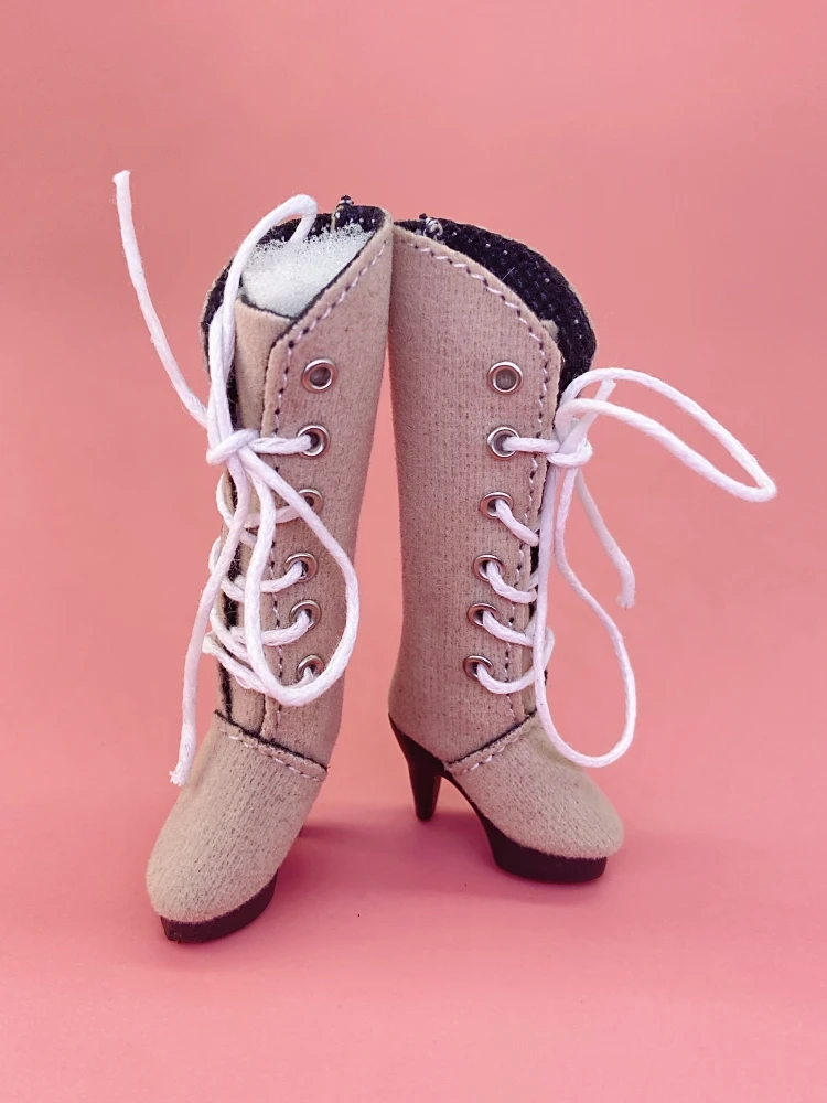 Tilda 2.5cm Mini Doll Boots for Blythe Dolls Toy,Cute High Heel Shoes for Azone Obitsu Licca Accessory for OB22 Toy Dolls Gift
