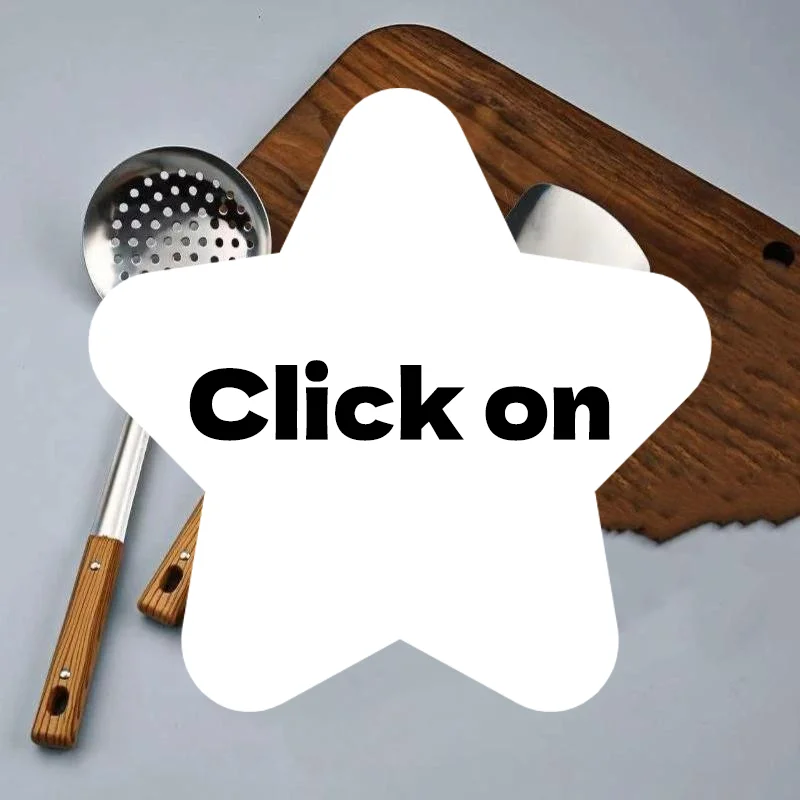 3Pcs/Set Stainless Steel Imitation Wood Grain Handle Spatula Leaky Shovel Spoon For Kitchen Light For Cooking Kitchen Tools