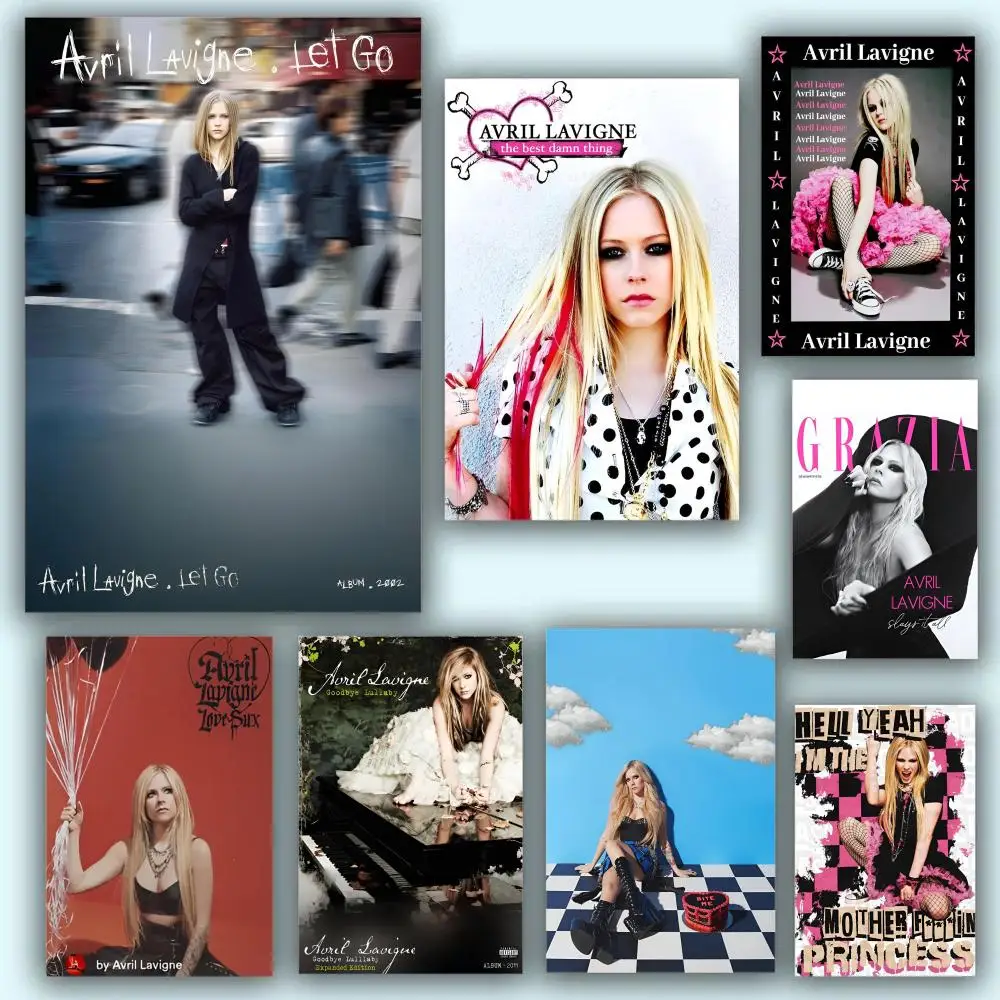 Pôster HD Anime Tema Quente Cantor/OOST/Film-Auto À Prova D 'Água Decoração de Casa Estrela Cantor Avril Lavigne
