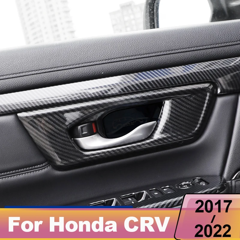 

Для Honda CR-V CRV 2017 2018 2019 2020 2021 2022 Автомобильная внутренняя дверная ручка Чаша отделка рамка наклейки ABS карбоновые аксессуары