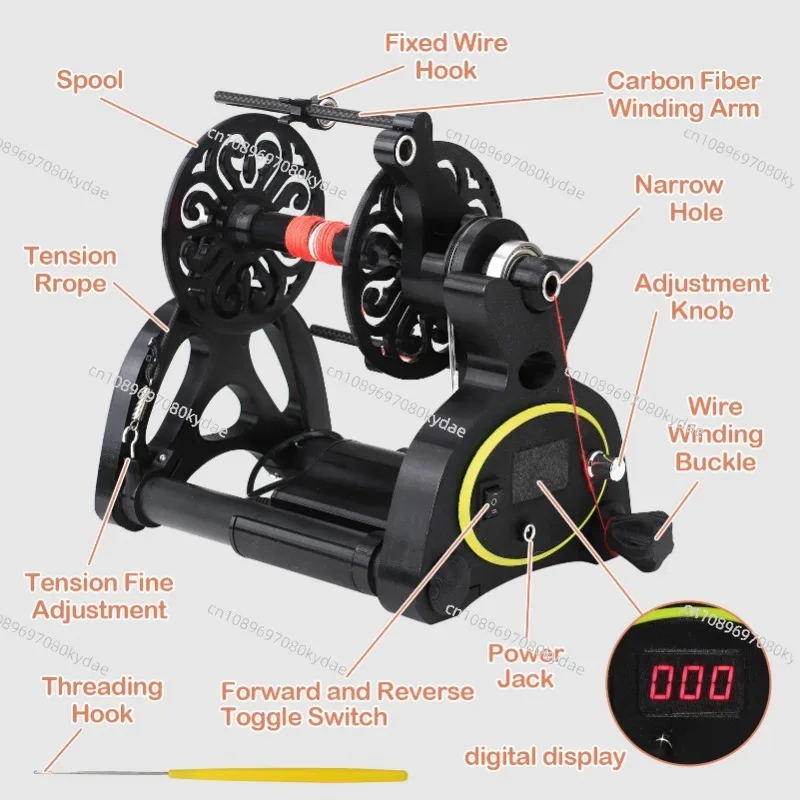 Electric Spinning Yarn Winder Supplies Machine Winding Bobbin Ball Wheel Home Small Dog Fiber Household Flywheel Hand Mini Arm