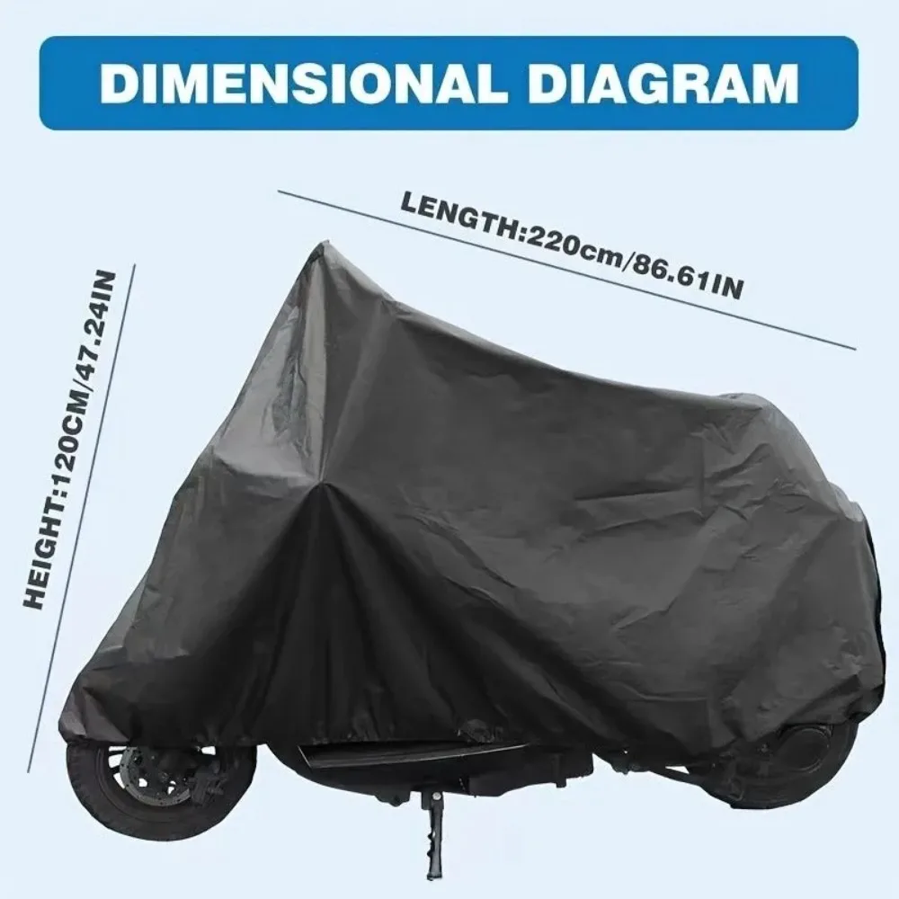 Universal Motorcycle Cover Sunproof Dustproof Waterproof Bike Scooter Electrombile UV Protection Reflective Stripes image 6