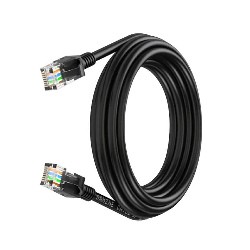 2/5PCS Black RJ45 CAT-5 Ethernet Cord Lan Network Patch Cable Compatible Patch Cord For Computer Multiple Specifications Cables
