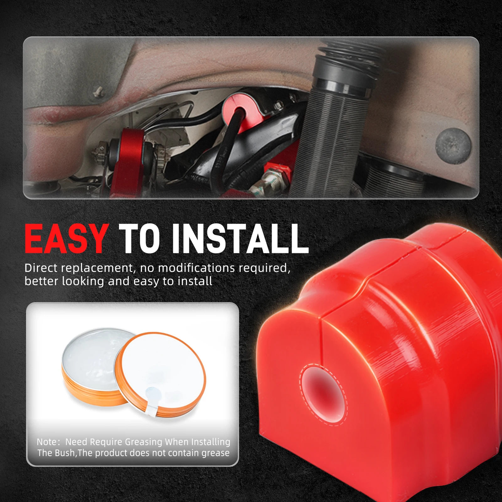 BEVINSEE 13mm Poly Rear Stabilizer Rubber Mounting Bushing For BMW E87 E88 E81 E82 E90 E91 E92 E93 E84 X1 Replaces 33556761002