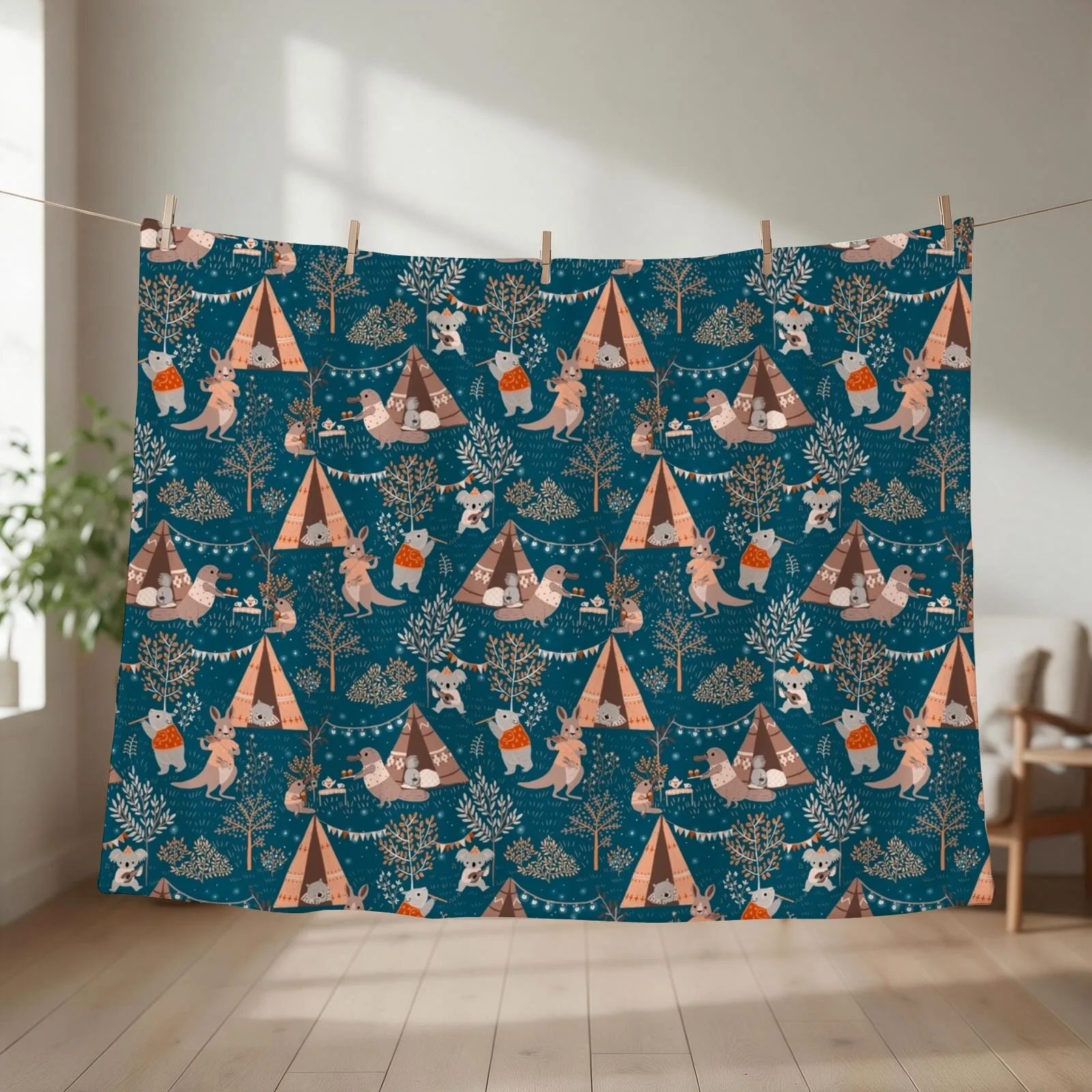 Australian camping Throw Blanket heavy to sleep Flannel Fabric Soft Plaid Bed covers Blankets