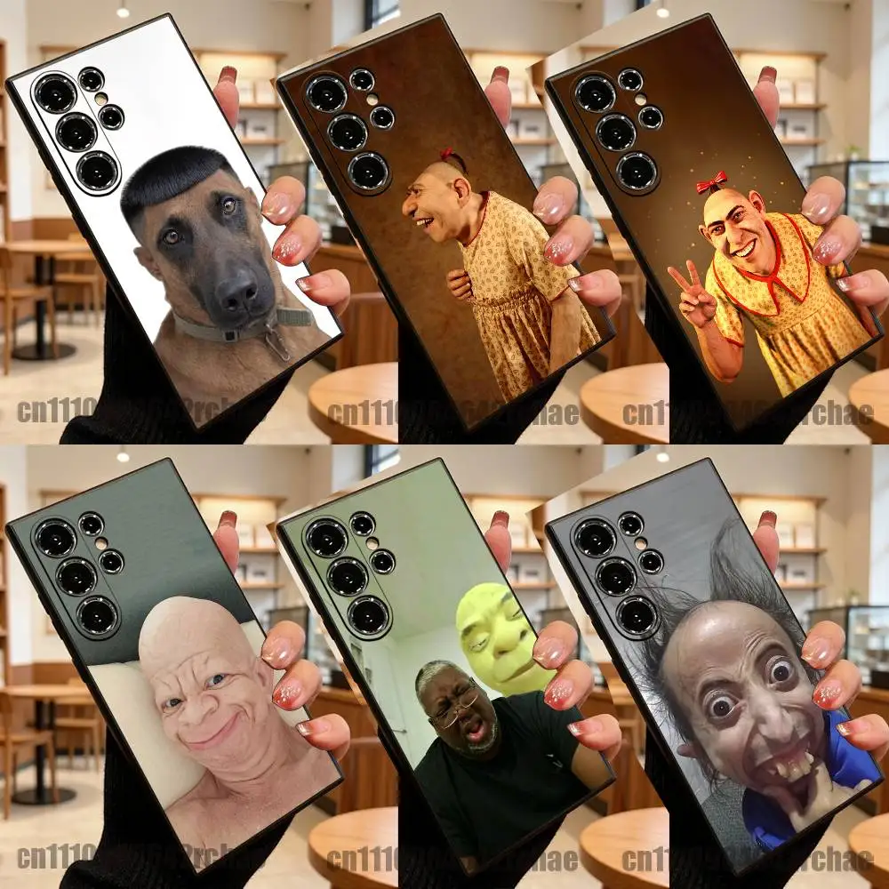 For Ugly Man Funny Phone Case Samsung S22,S24,S20,S25,S23,S30,S26,Ultra,Plus,5G ,Fe,Lite Black Cover