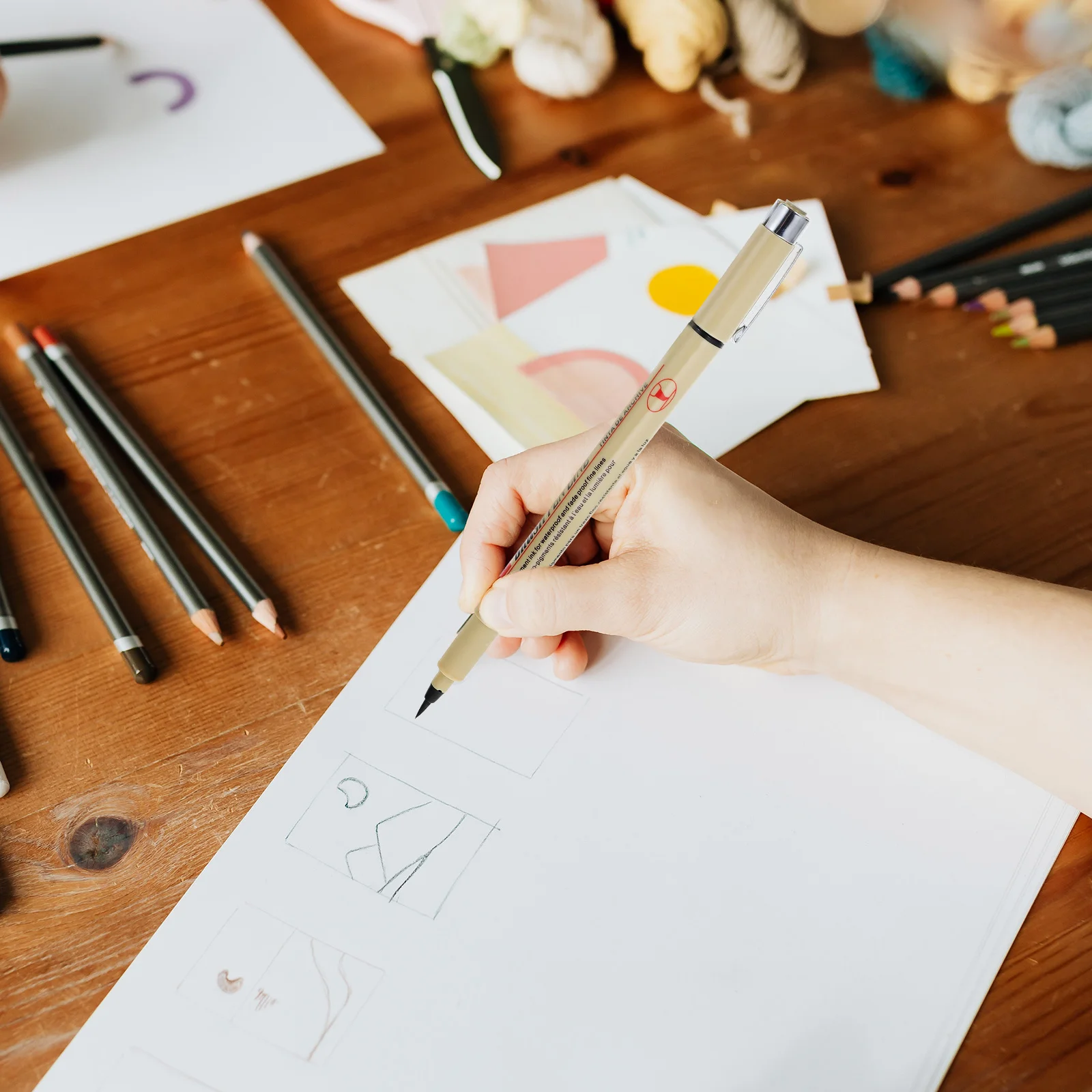 

12pcs Waterproof Drawing Pens Needle Tip For Sketching Drafting Bible Journaling Technical Drawing Paint Supply Art Pens