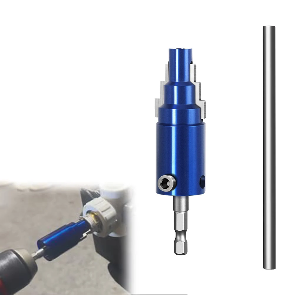 Broken Pipe Valve Extractor Tool For Removing Rusted Faucet Bolts Angle Valves With Electric Drill Or Manual Wrench Silver