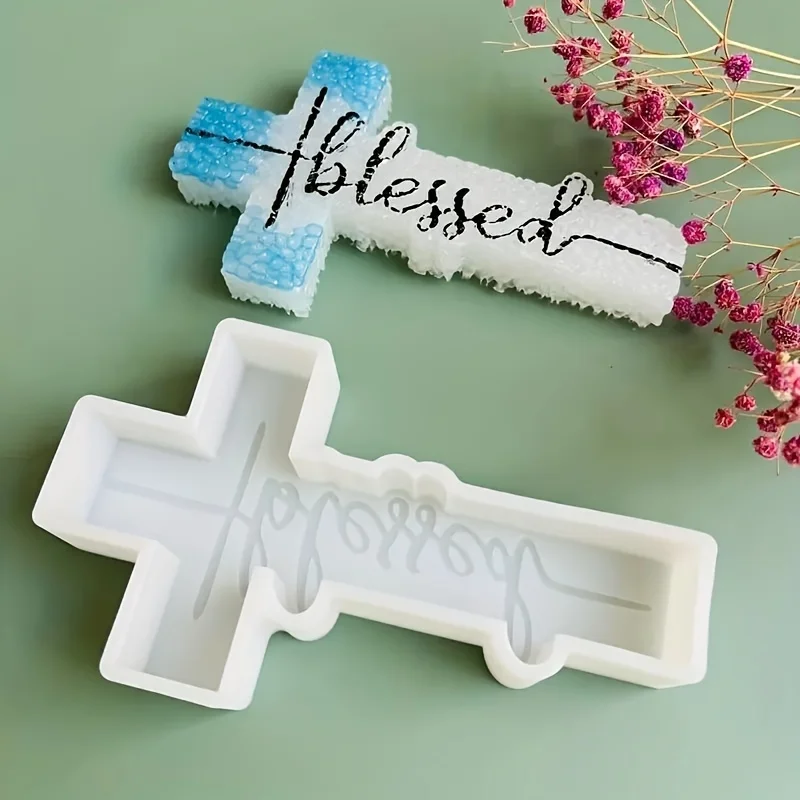 قالب سيليكون من Love Cross لتزيين الحائط المزخرف من الراتنج - عيد الحب - الأزواج