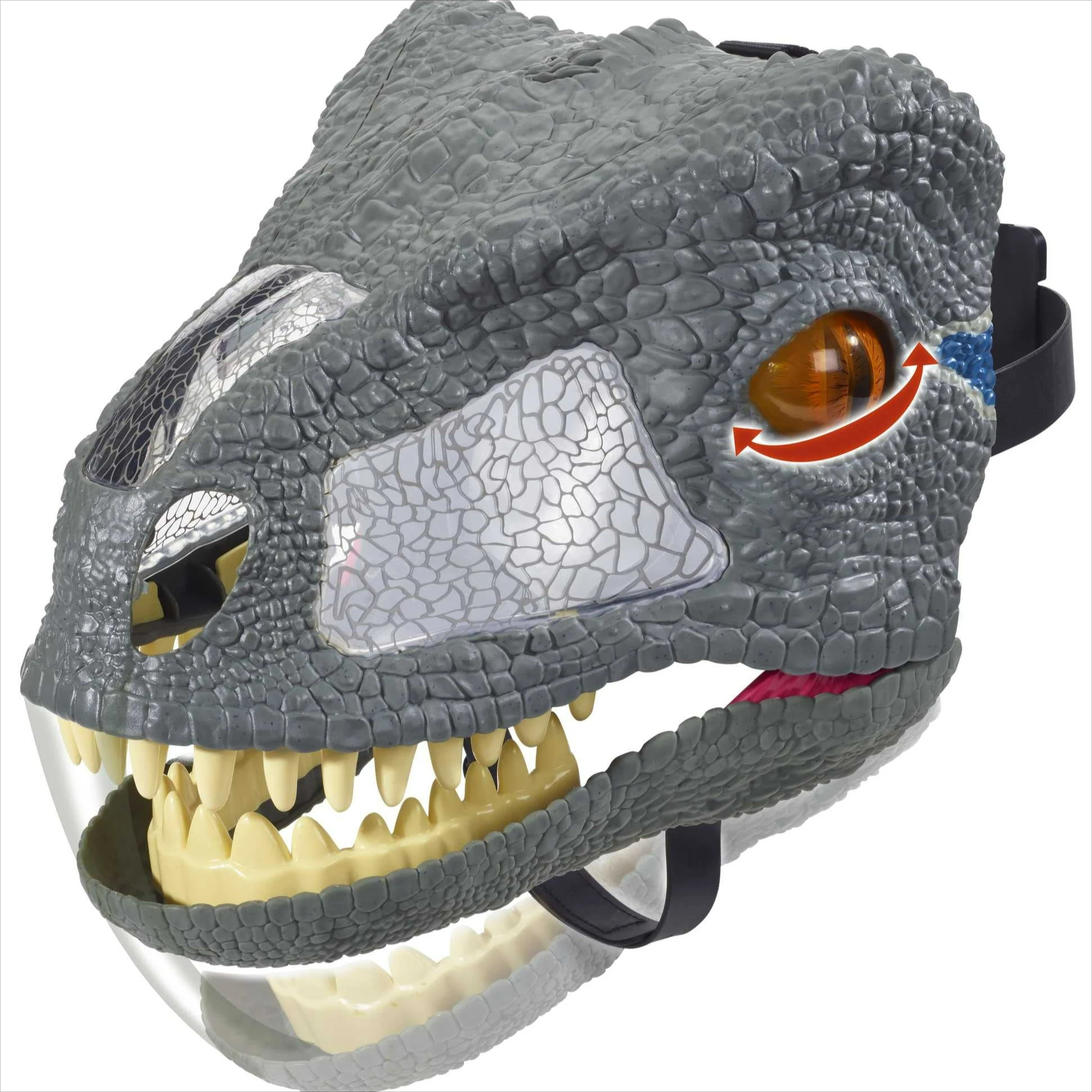 

Jurassic World Toys FMB74 Chomp 'N Roar Velociraptor Blue Mask Velociraptor Mask with Jaw Motion & Roar Sounds