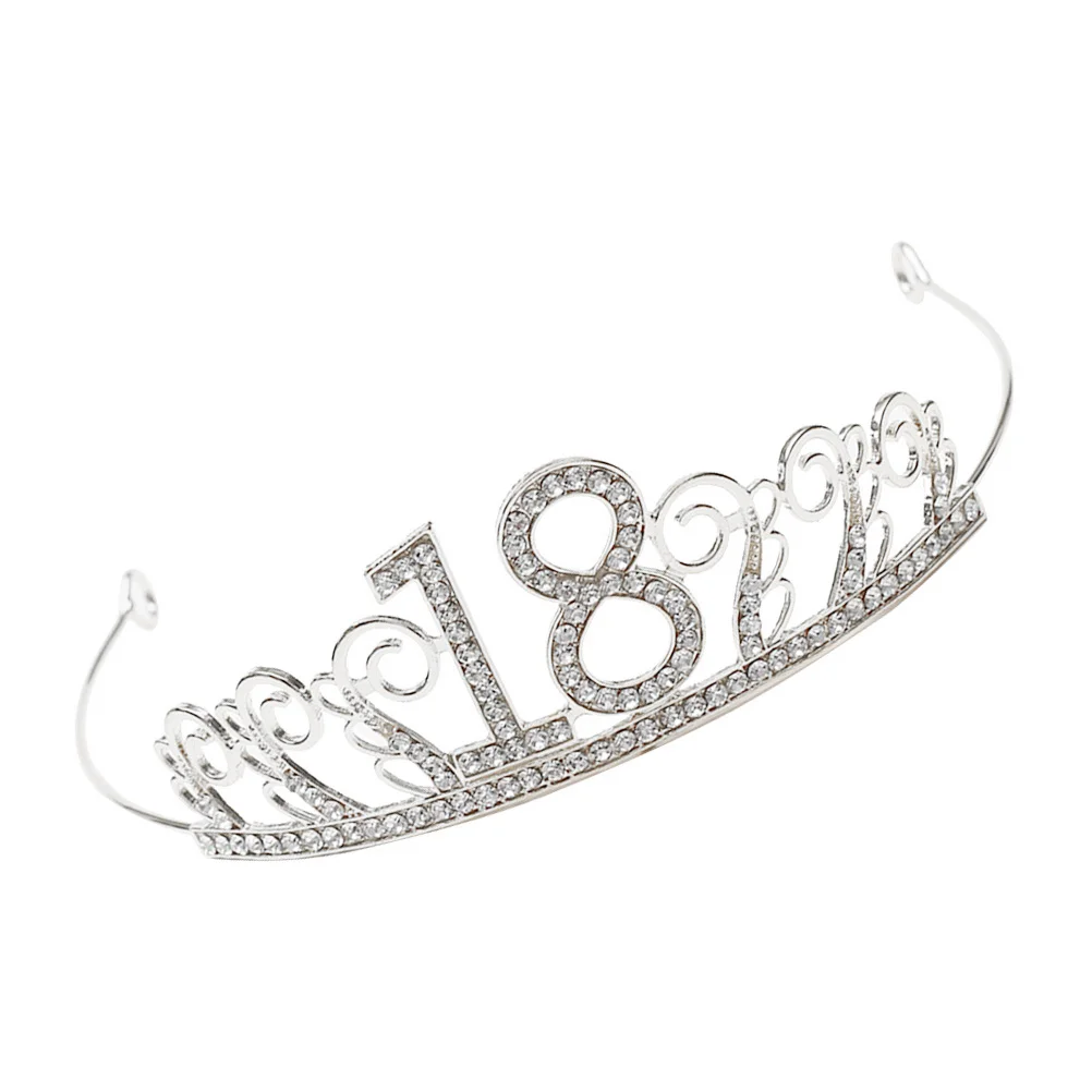 

Birthday Cake Decoration Crown Crystal Accessories Wedding Tiara for Decorations