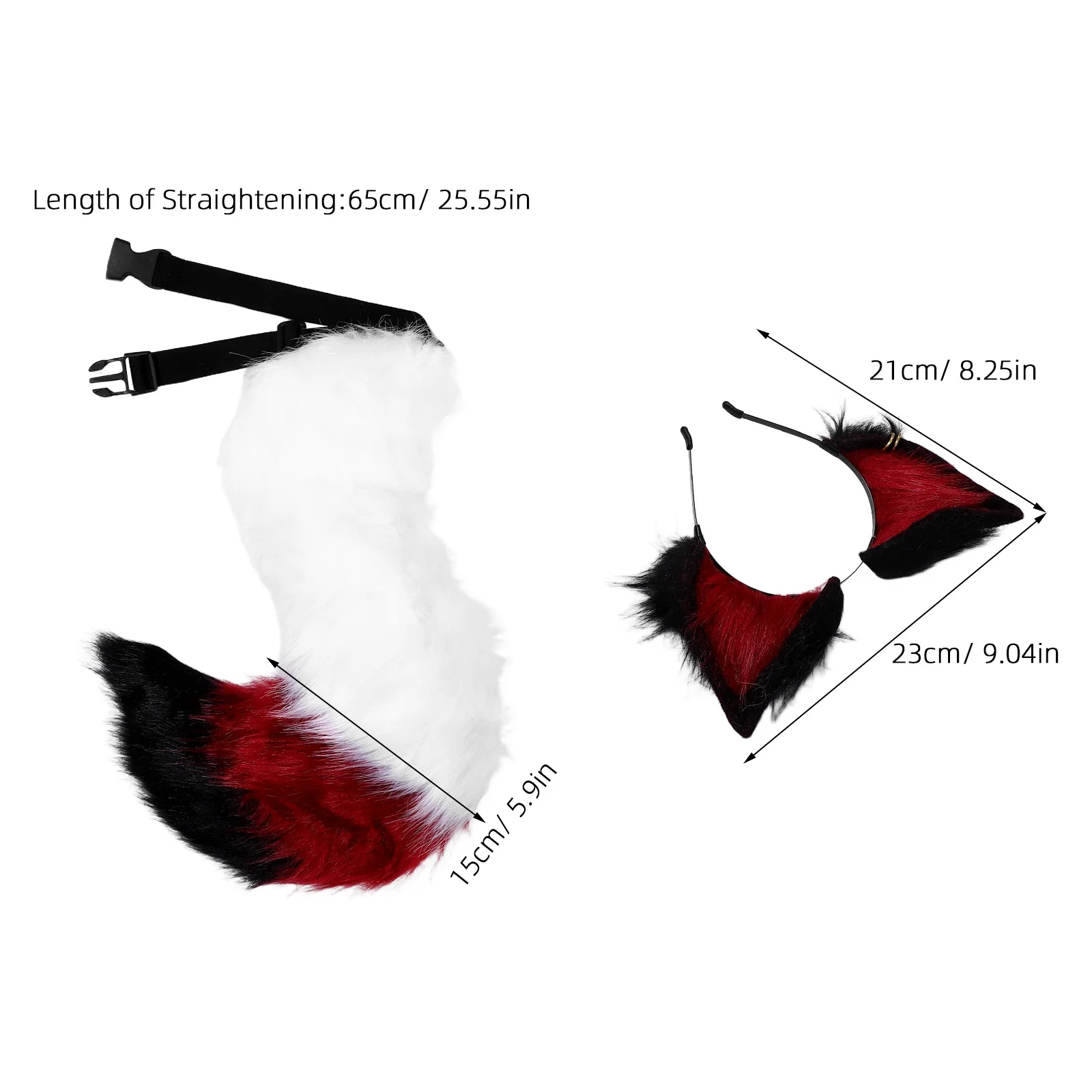 1 Set Vos Oor Hoofdband Set Faux Realistisch Aanvoelend Halloween Cosplay Kostuum Accessoires Voor Vrouwen Conventies Rollenspel Harig