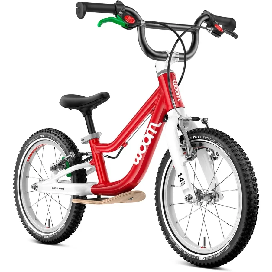 3歳から4.5歳向けのバランスバイク、14インチ軽量バイク、ハンドブレーキとステアリングリミッター付き、幼児の男の子と女の子向け