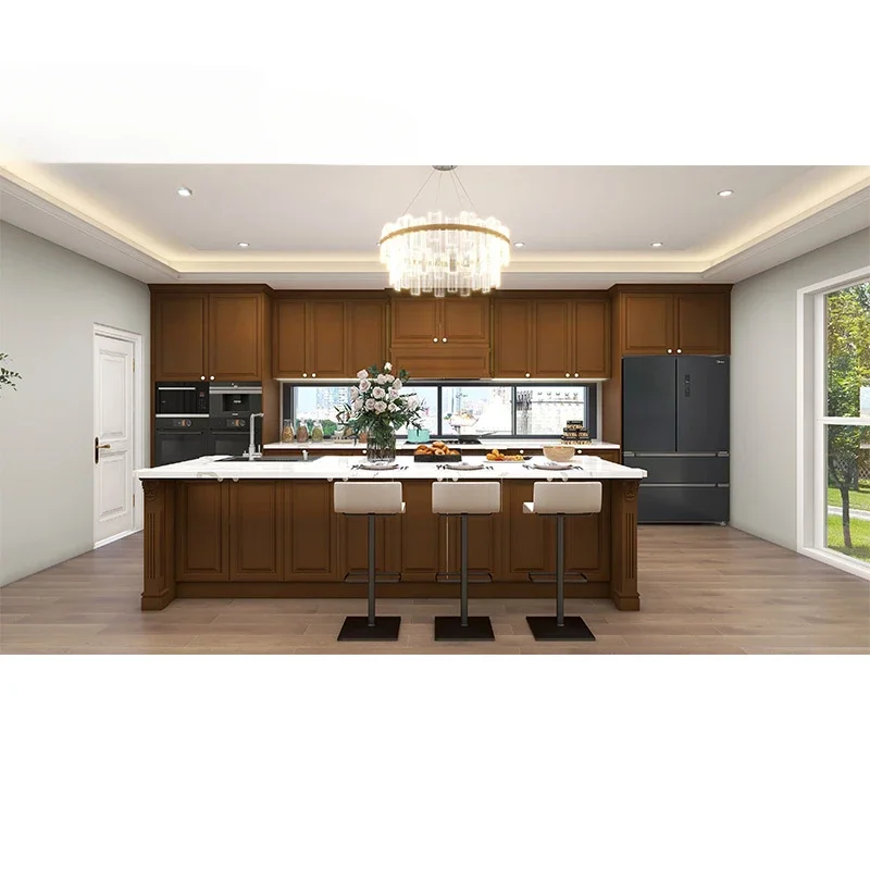 

Customised Imported Assemble Laminate Kitchen Cabinets Fair Price Modern Solid Wood Luxury