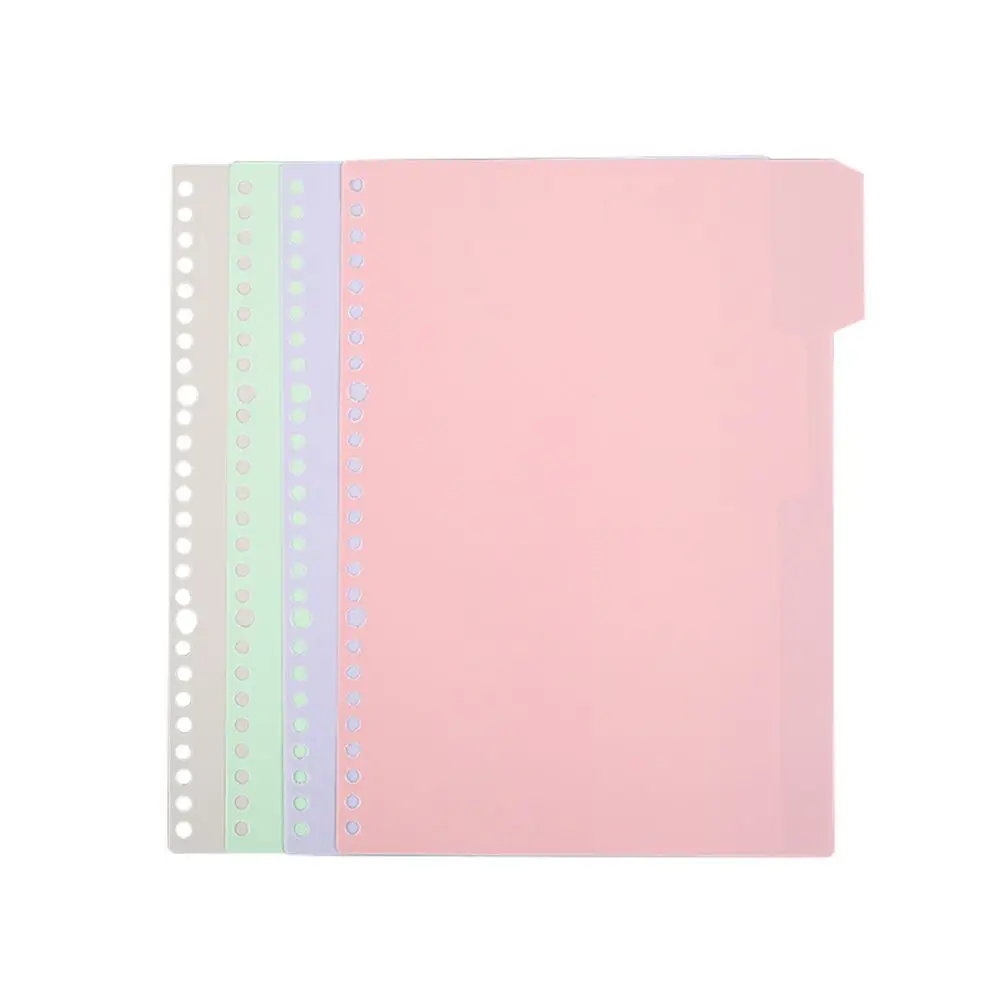 for Notebook Folders Sheet Protectors Plastic Binder Index Dividers Binder Page Dividers 4 Tab Multicolor Index Tabs