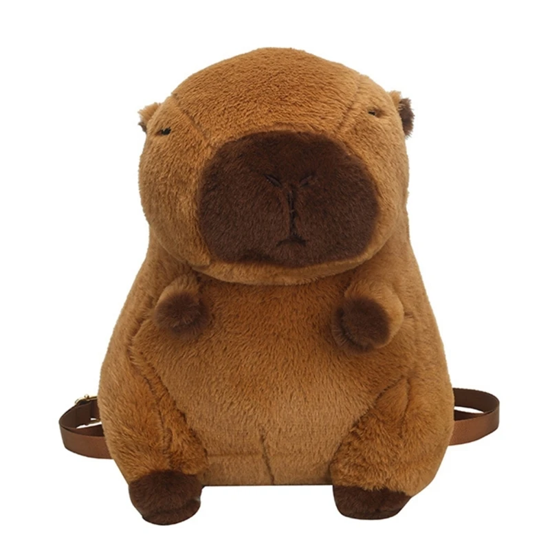 Cartoon Capybara Plush Bag Stuffing Animal Crossbody Bag Large Capacity Backpack Handbag for Women Girls Gift