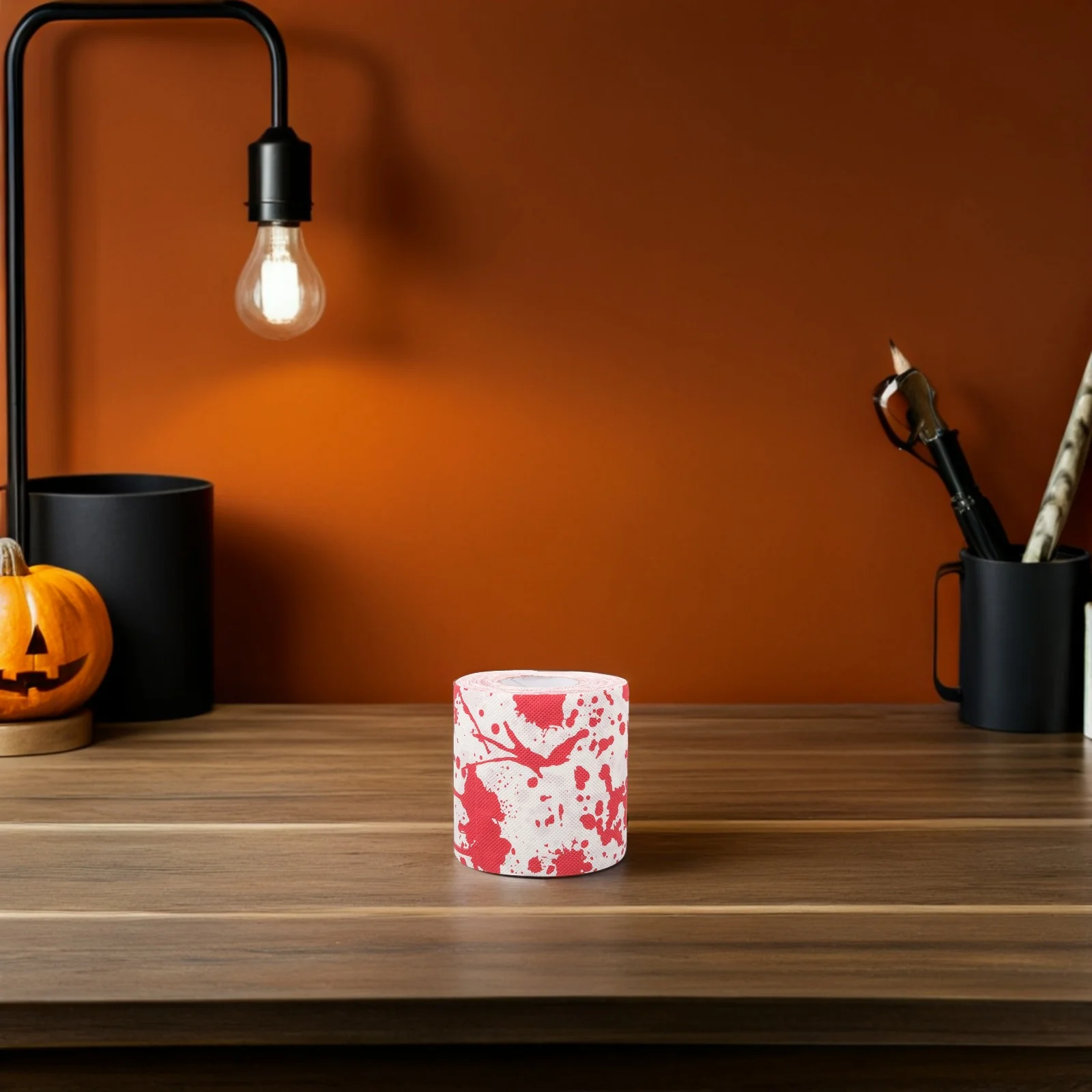 4 rotoli di carta igienica con stampa di mani insanguinate di Halloween, rotolo di carta igienica decorativa per forniture per feste in bagno, rotolo festivo con stampa natalizia