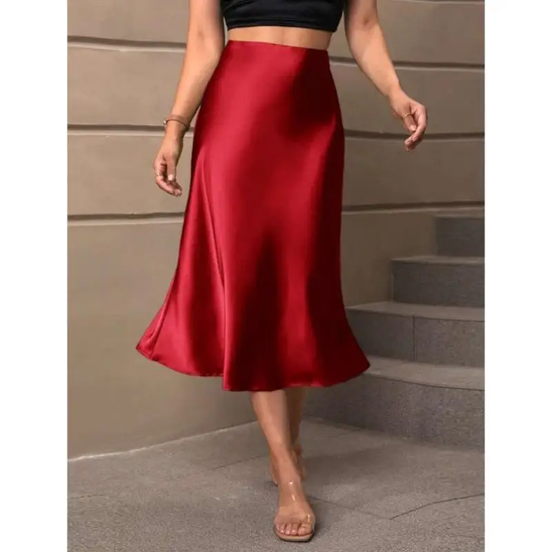 

High Waist Satin f Skirt New Model 73206 Men's Retro Sle Ciwalk orts Tee-acetate Fiber Micro Stretch Nine-Piece Pants