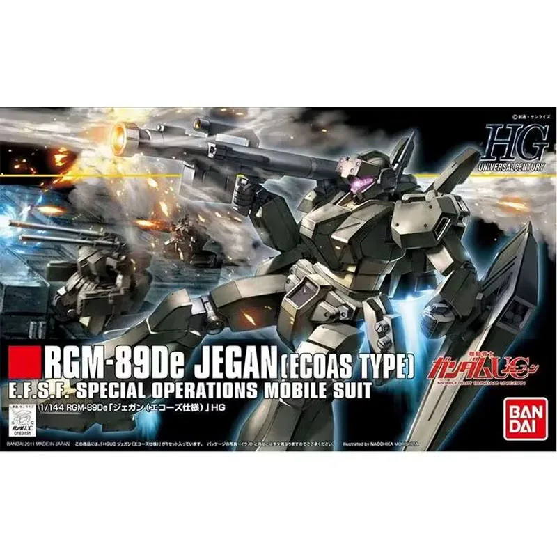 

Bandai Assembly HGUC 123 1/144 RGM-89De JEGAN JING Gang ECOAS Manga Character Gundam Assembly Set DIY