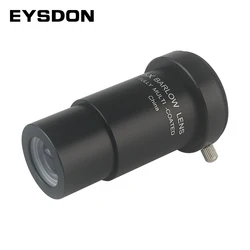 EYSDON 5X Barlow Lens 1.25 Inch Fully Metal Coated Optical Glass With M42*0.75mm Camera Adapter Threads for Telescope Eyepiece