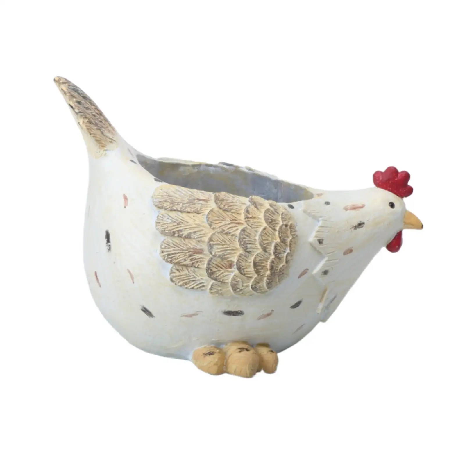 تمثال الدجاج زارع مصغر زهرية حامل تمثال راتنج مزرعة الجدول محور الدجاجة الزهرية لغرفة النوم مكتب الهالوين #4