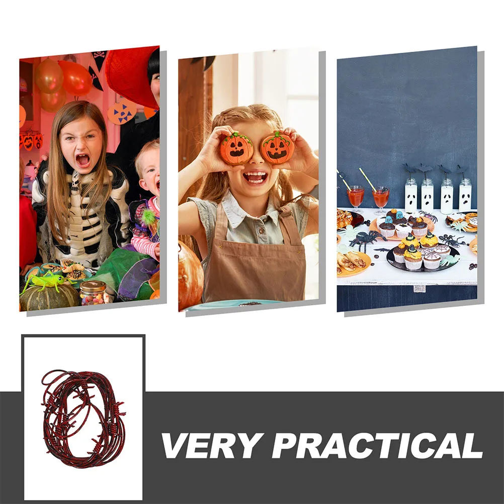 2 pezzi di filo di plastica per la festa di Halloween Decorazioni occidentali Casa stregata Ghirlanda Prop Nuove fili spinati artificiali Novità