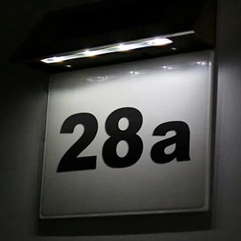 

Solar Numbers for Address outside Modern Sign Lights Outdoor with Name Signs Lighted
