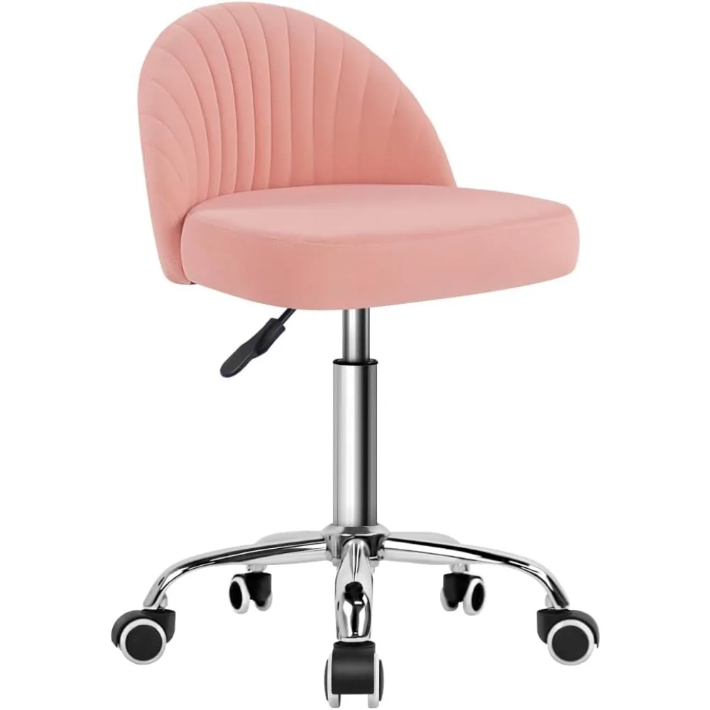 

Adjustable Height Swivel Office Chair with Velvet Seat and Back for Home Makeup and Cosmetology