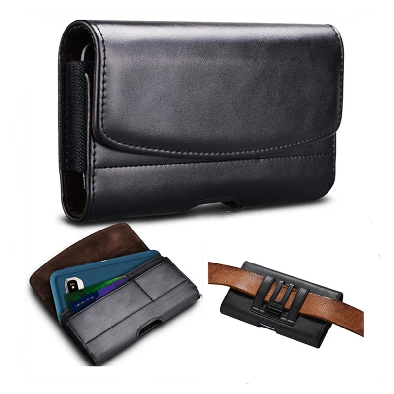 Men PU Leather Waist Bag Phone Pouch Male Sport Belt Hip Belt Loop Holster Phone Bag Credit Card Holder Wallet Coin Purse Pocket