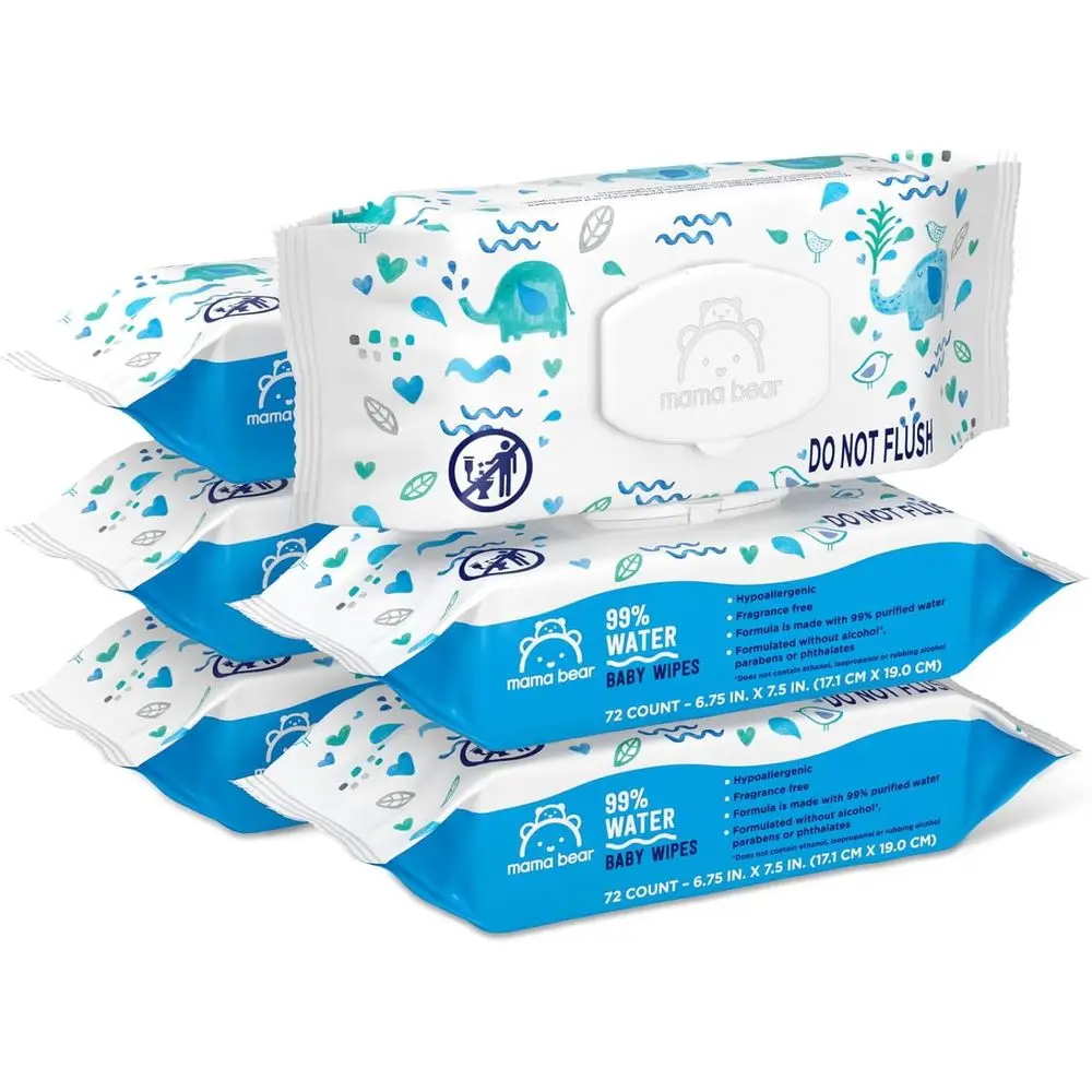 

Hypoallergenic Baby Wipes, Fragrance-Free, 72 Count, 6-Pack