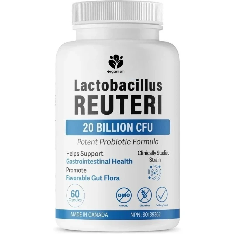 

Lactobacillus Probiotic with Prebiotics | 20 Billion CFU for Gut Health & Digestion | 60 Capsules