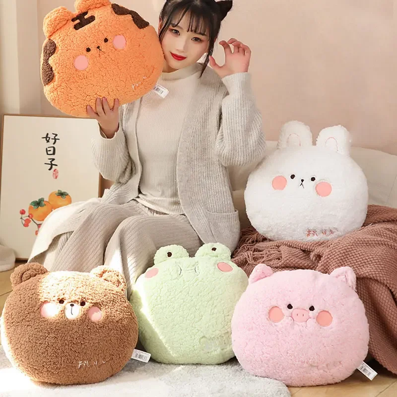 Kawaii Pillow Cartoon Rabbit Sitting Cushion for Office Chair Backrest Sofa Chair Cushion Decorative Pillows for Bed Cojines