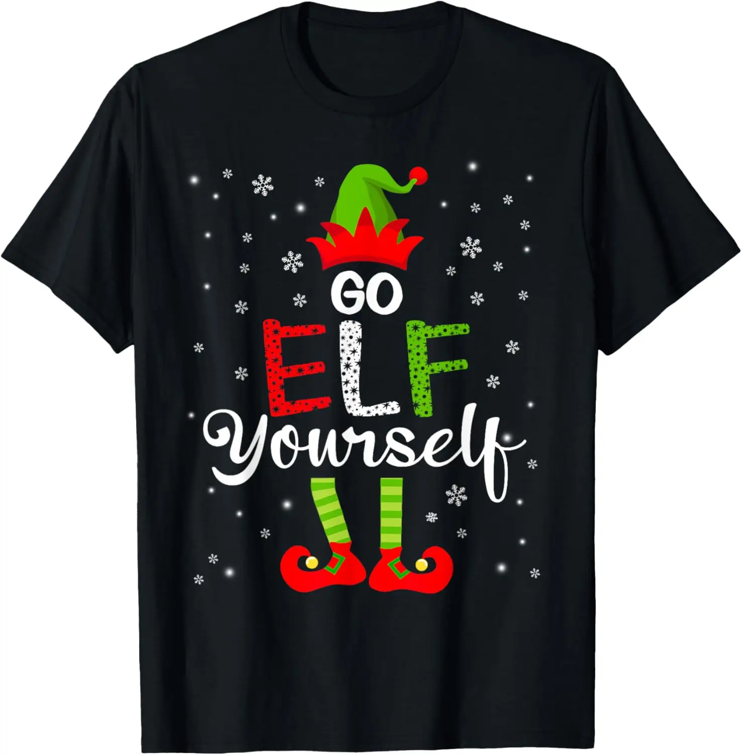 

Рождественская пижамная футболка Go Elf Yourself ELF для семейной группы