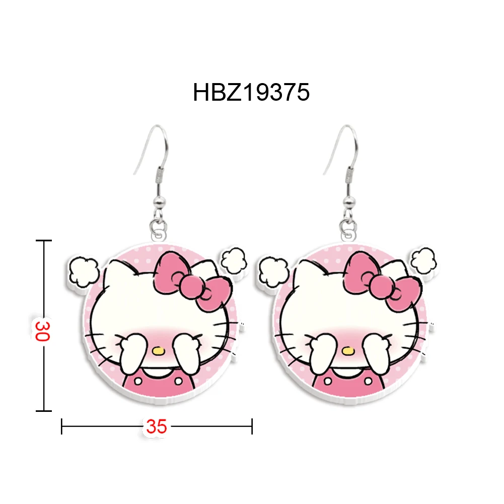 Hello Kitty Super Cute Funny Earring Hook Cute Pendant Earrings Girl Jewelry Accessories Kids Party Gift Daughter's Gift