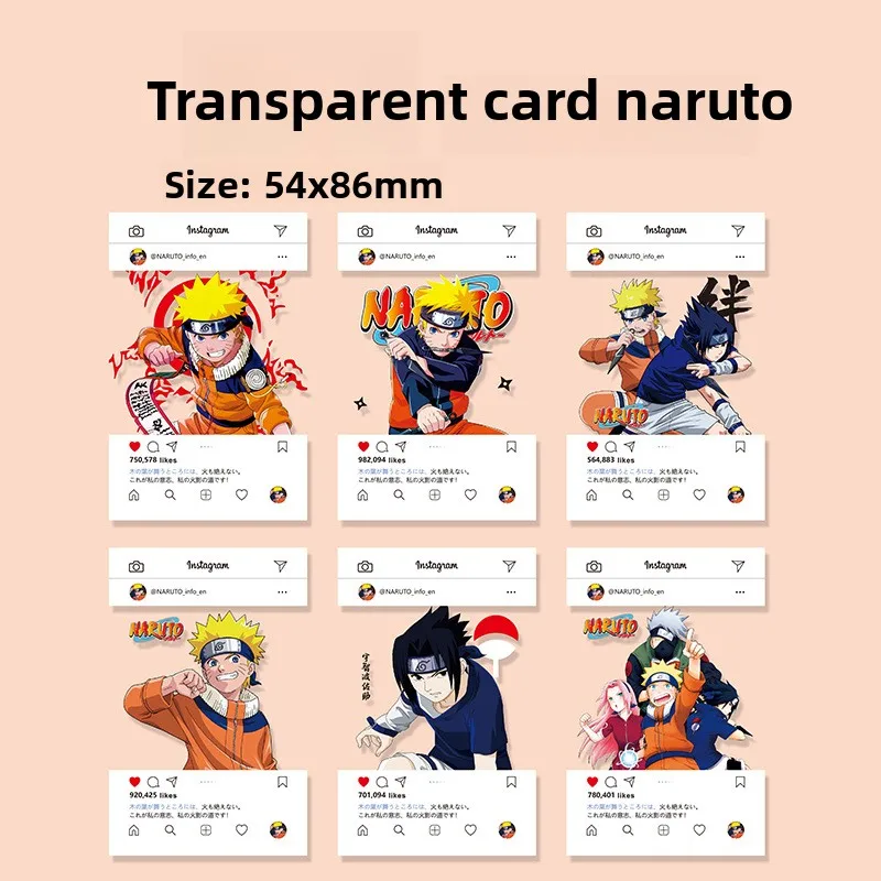 NARUTO Cartoon Niedliche PVC-Cartoonkarte Personalisierte Zweidimensionale Studentenkarte Postkarte Spielzeug Animations-Peripherie Großhandel