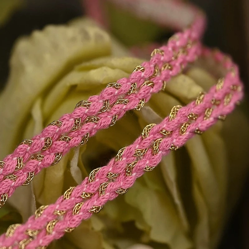Rosenrote Lolita-Spitze für DIY-Stickerei, Stoffhandwerk, Besatz, Kleidungsdekoration, Weiß, Schwarz, Nähzubehör, Bekleidung, Kunst, Heimdekoration – Detail 1