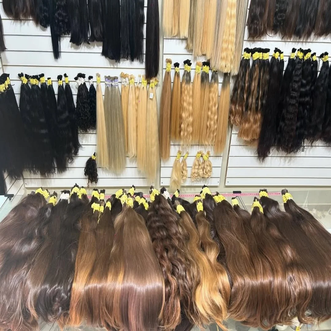 شعر أسود طبيعي حقيقي لا لحمة شعر ريمي فيتنام 100% شعر بشري السائبة 12A حزم شعر مستقيم 613 شقراء 18 بوصة للتضفير #6