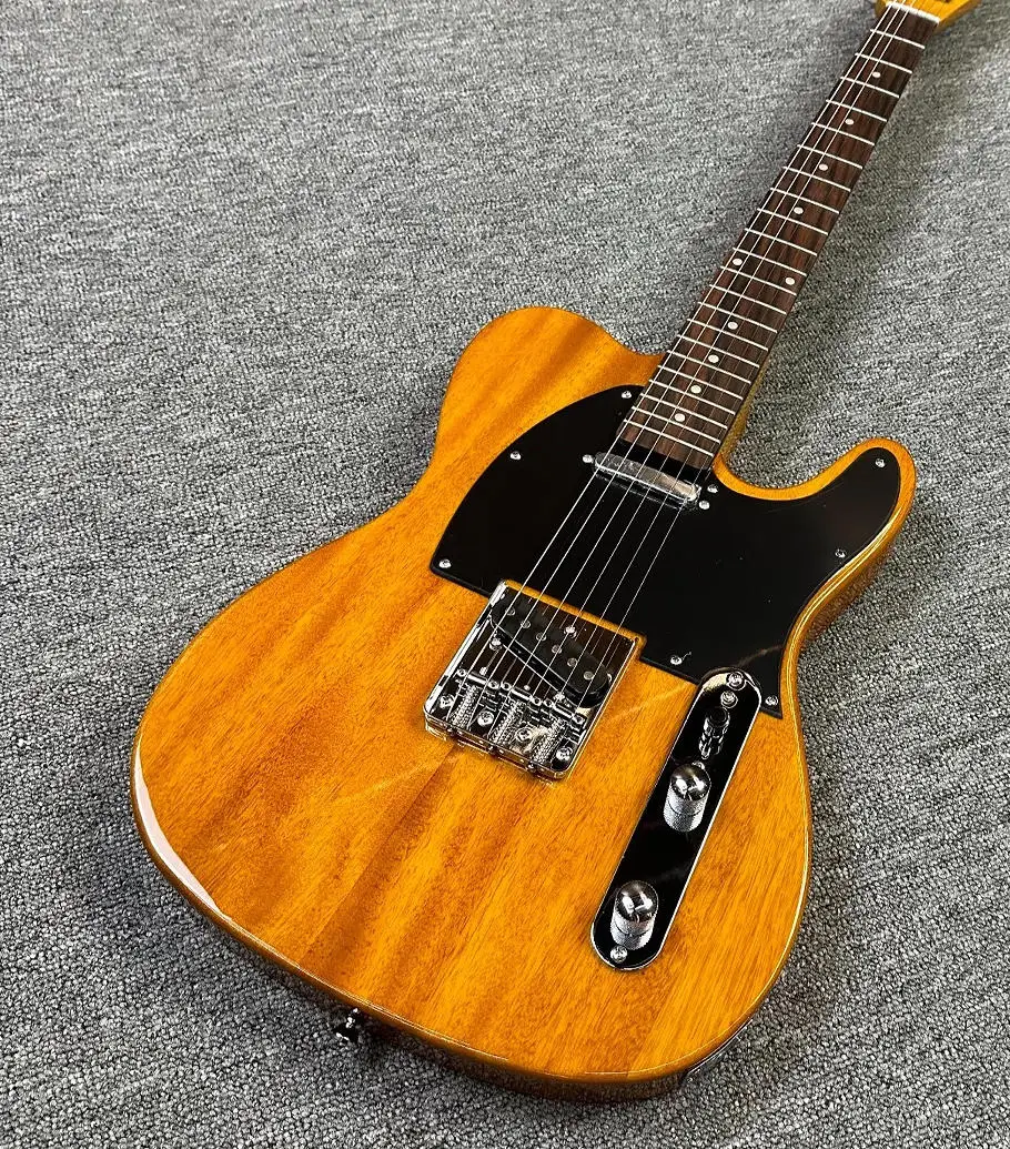 جيتار كهربائي أصفر الياسمين مع لوحة فريتس من خشب الورد ولوحة حماية سوداء هدية لمحبي الجيتار شحن مجاني