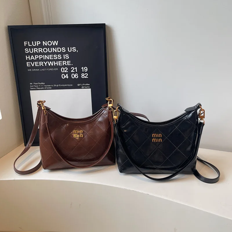 

New Casual Chain Oblique Span Bag, Popular Fashionable Retro Small Square Bag, Large-capacity Handbag