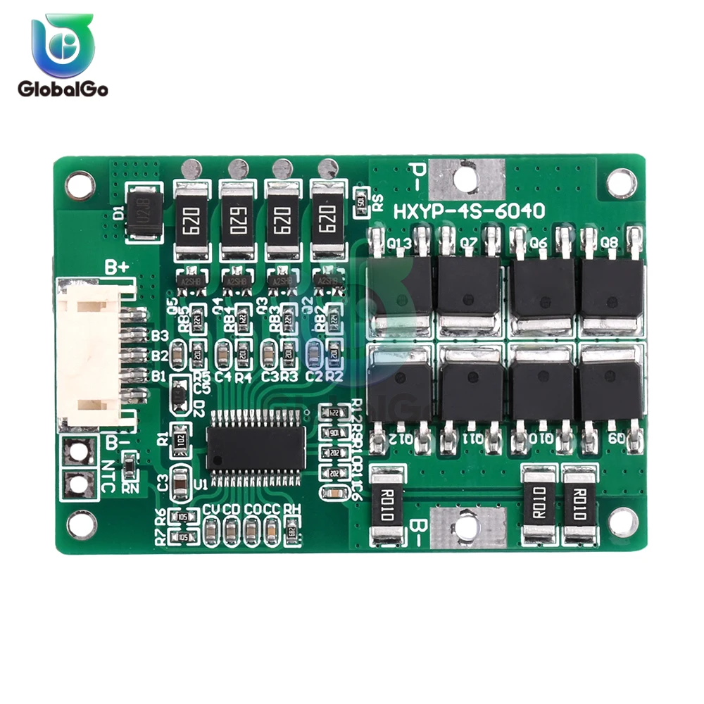 لوحة حماية BMS 4S 3.2V/3.7V بطارية ليثيوم فوسفات الحديد مع توازن لوحدة خلية محرك الحفر