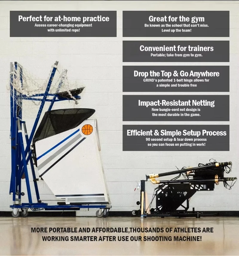 New Arrival GRIND B1800 Bluetooth Basketball Shooting Machine with Intelligent Control & Automatic Ball Return System
